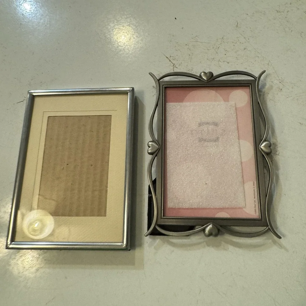 Floral Ornate Style Metal Picture Frame & Silver Photo Frame Silver Finish